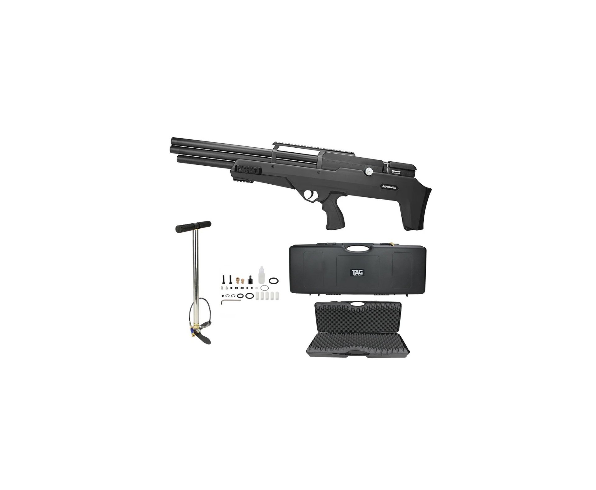 Carabina de Pressão PCP Behemoth PS-R3-SF 5,5mm Black  + Case + Bomba