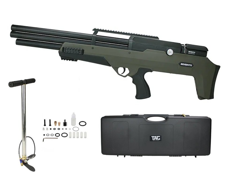 Carabina de Pressão PCP Behemoth PS-R3-SF 5,5mm Green + Case + Bomba