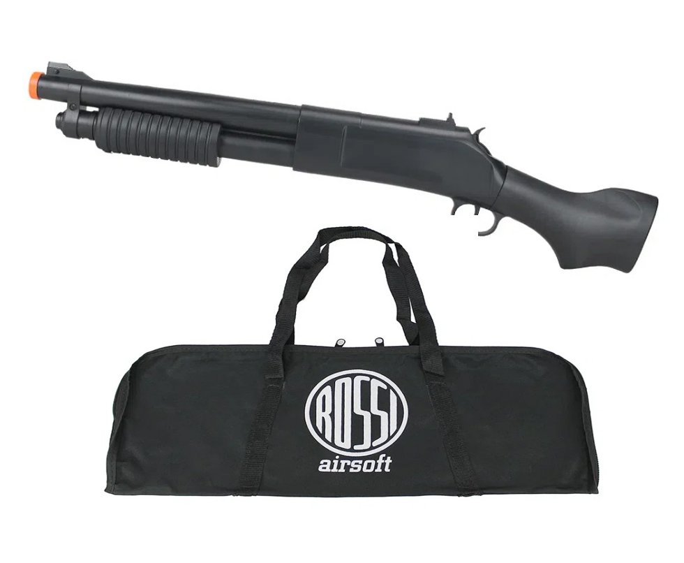 Shotgun / Escopeta De Airsoft Rossi VG Pump Short Mola 6mm + Capa