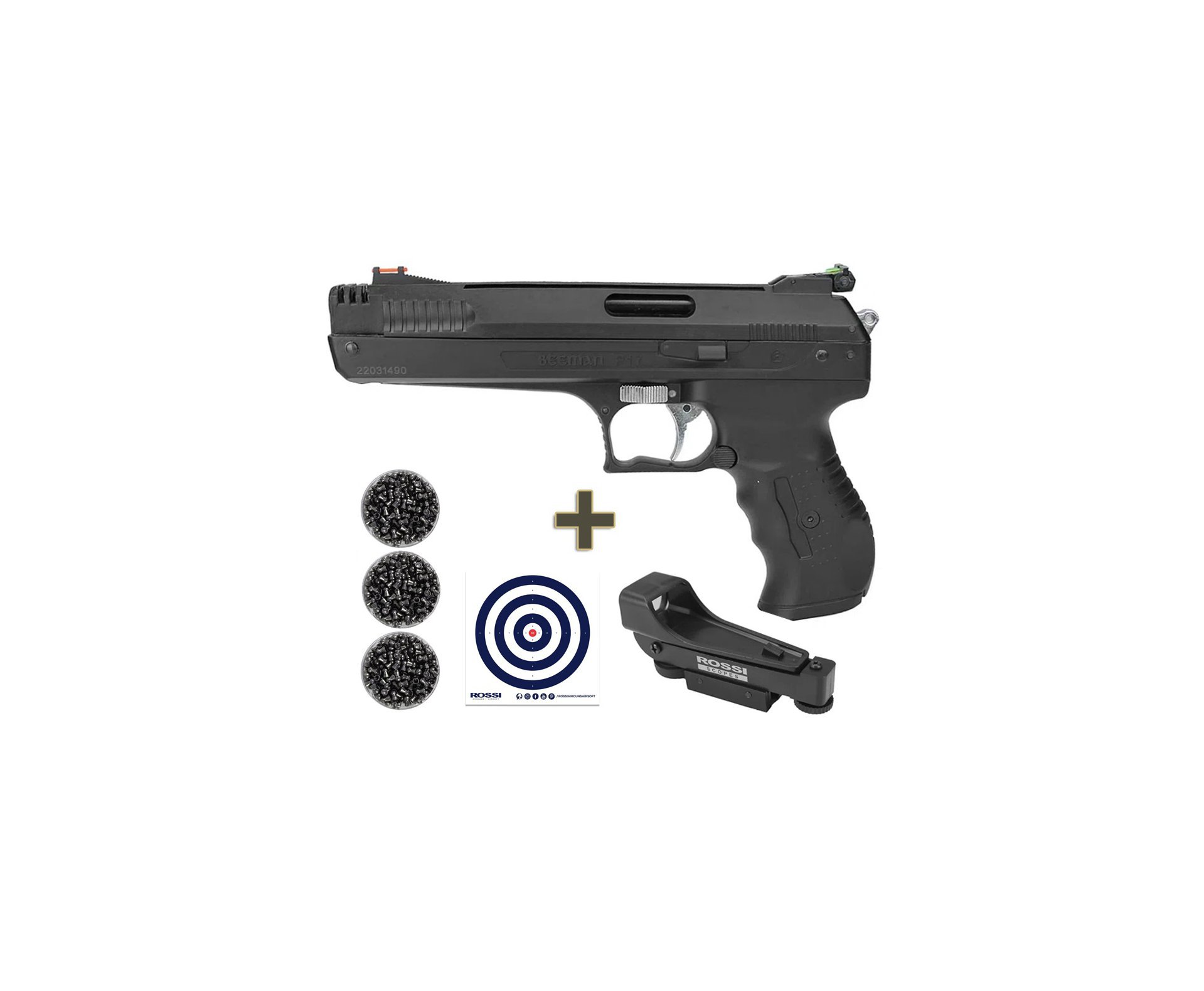 Pistola De Pressão Beeman 2004 P-17 Cal 5,5mm + Red Dot + Alvos + Chumbos