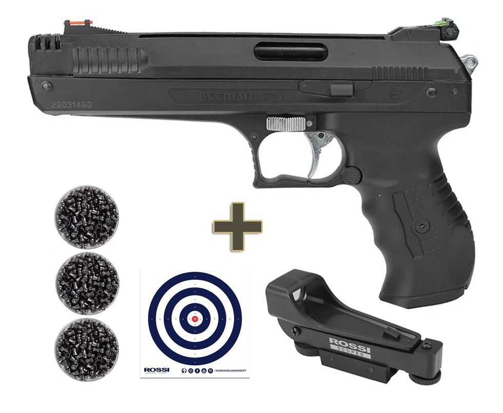 Pistola De Pressão Beeman 2004 P-17 Cal 5,5mm + Red Dot + Alvos + Chumbos