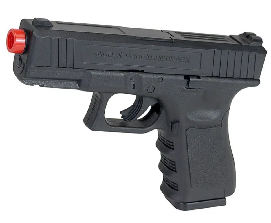 Pistola de Pressão Glock G11 CO2 Rossi 4.5mm G19 NBB + Co2 + Alvos + Bbs