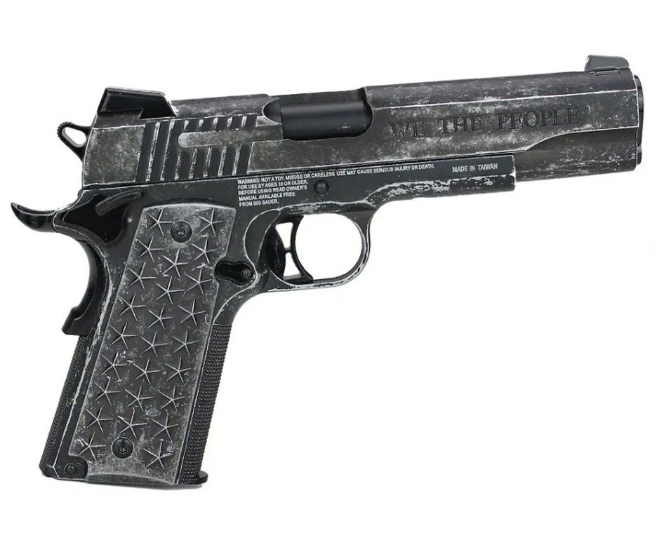 Pistola de Pressão CO2 Sig Sauer 1911 Blowback WE Full Metal 4.5mm Licenciada + Maleta + Co2 + Alvos + Bbs + Oleo