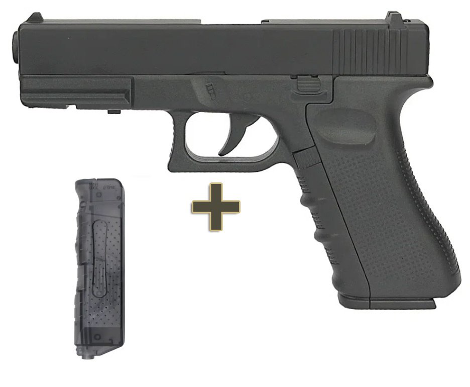 Pistola de Pressão Gás CO2 G17 K17 II Glock Full Metal 4.5mm QGK + Speed Loader Carregador Rápido 4,5mm .177