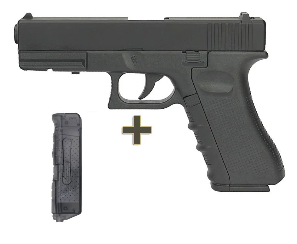 Pistola de Pressão Gás CO2 G17 K17 II Glock Full Metal 4.5mm QGK + Speed Loader Carregador Rápido 4,5mm .177