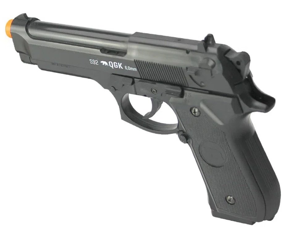 Pistola de Airsoft Beretta M92 S92 Spring 6mm - QGK by WE + BBS + Speed Loader