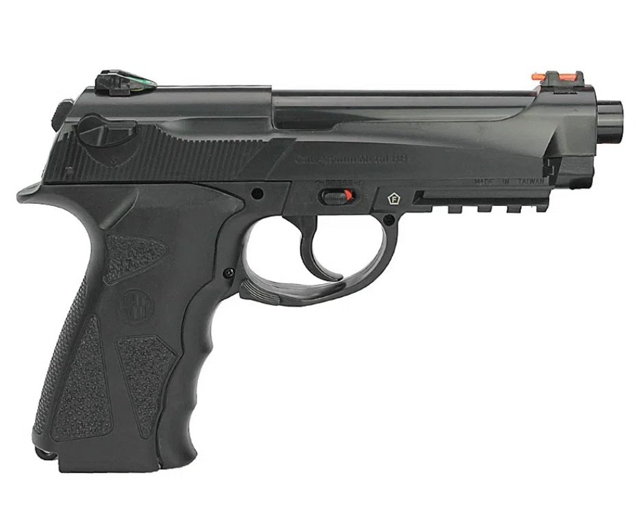 Pistola De Pressão Gas Co2 C12 Polímero Esferas Aço 4,5mm Win Gun Rossi + Co2 + bbs + Speed Loader
