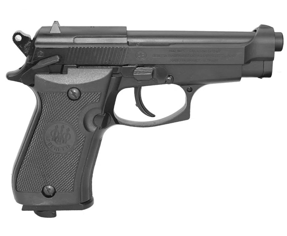 Pistola De Pressão Co2 Beretta 84 Fs Blowback Full Metal 4,5mm + Co2 + bbs
