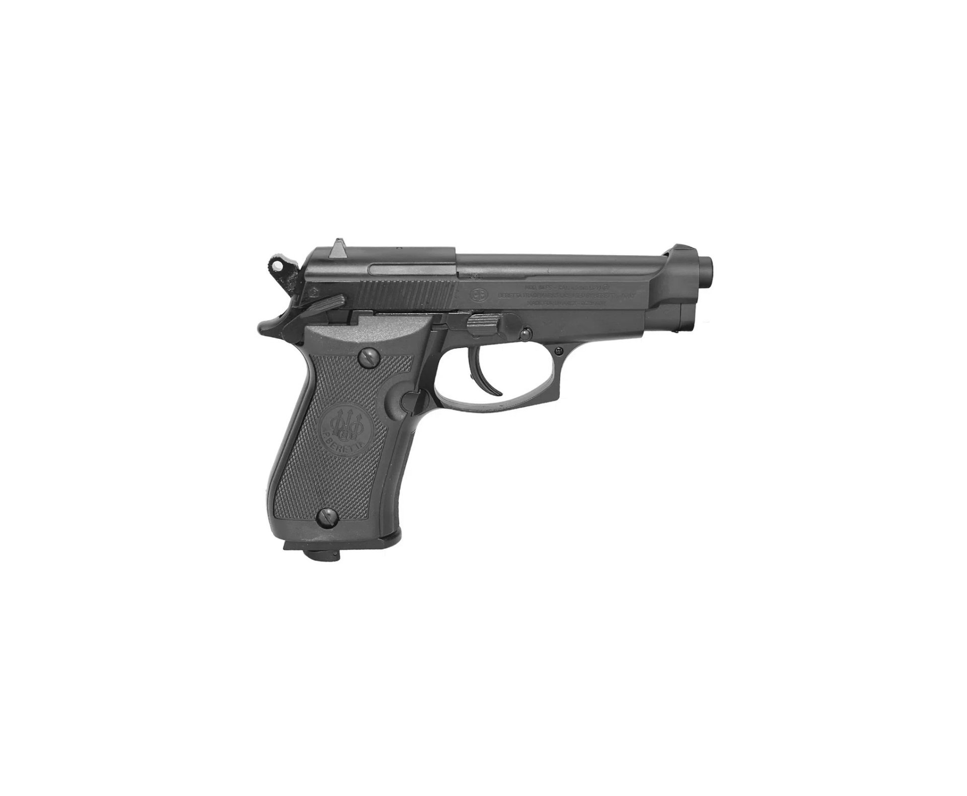 Pistola De Pressão Co2 Beretta 84 Fs Blowback Full Metal 4,5mm + Co2 + BBs + Oleo de silicone + Case + Speed Loader