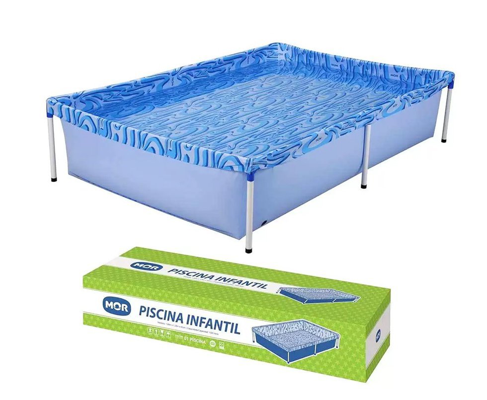 Piscina Retangular Estruturada Infantil Armação de Montar 1000 Lts - Mor
