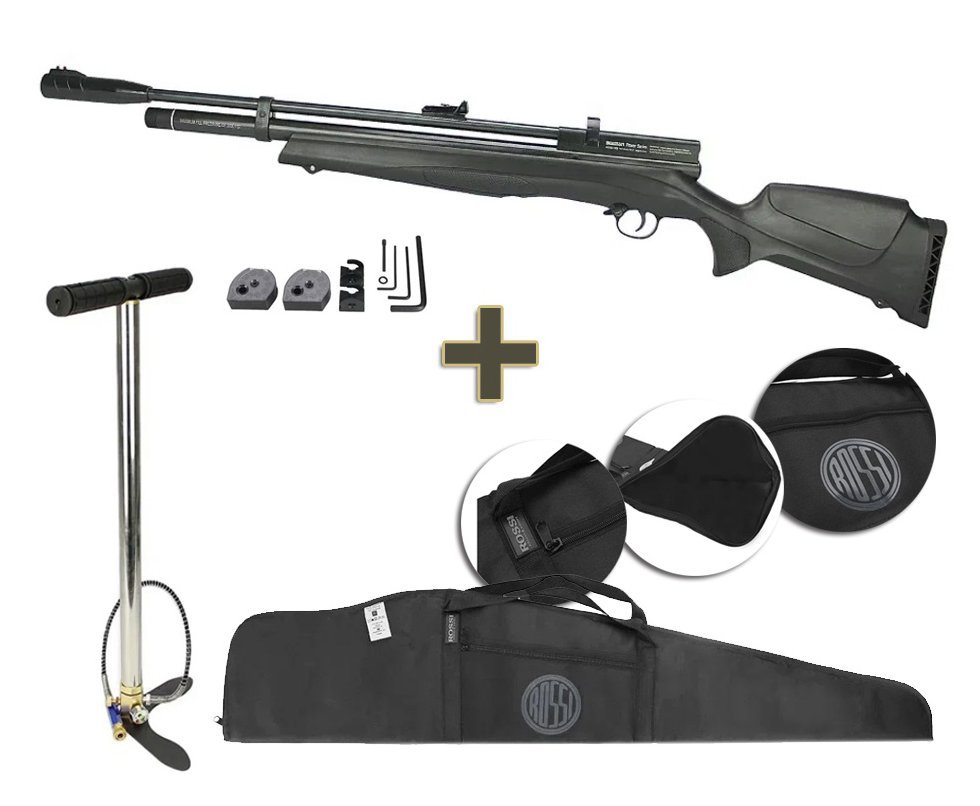 Carabina Pcp Beeman 1335 Chief II PLUS -S Polimero 12 Tiros 4,5mm - Rossi + Capa + Bomba