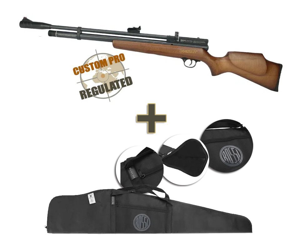 Carabina de Pressão Beeman PCP 1338 Custom Pro Regulated 5,5mm 10 Tiros Rossi + Capa