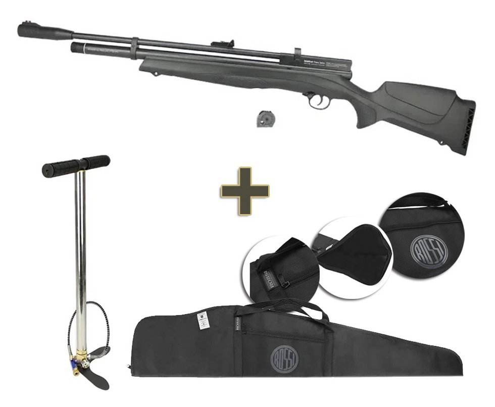 Carabina Pcp Beeman NEW 1336 54 Joules 10 Tiros 5,5mm - Rossi + Capa + Bomba