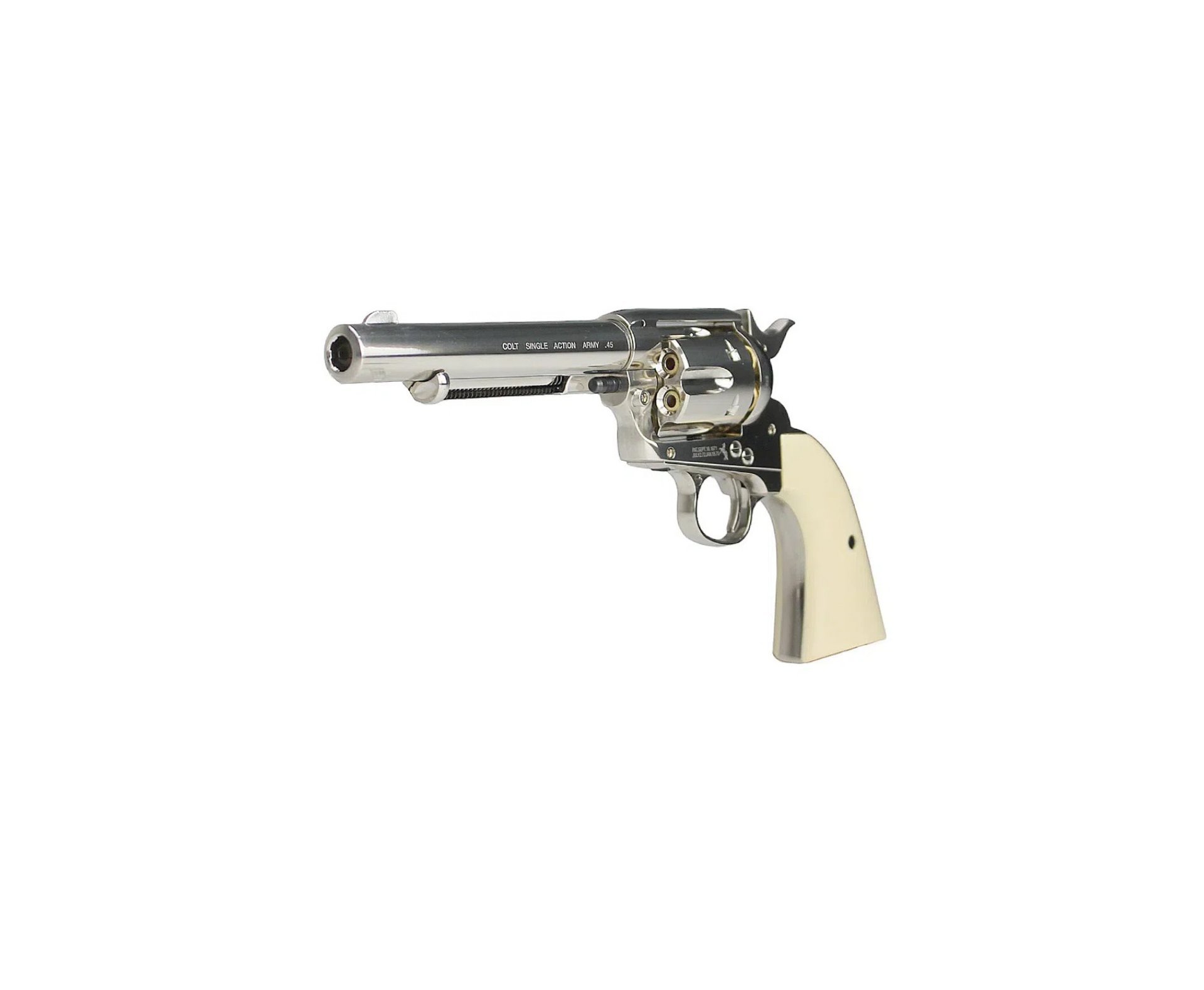 Revólver de Pressão CO2 Colt SAA .45 5.5” BB’S 4.5mm - Umarex + Co2 + BBs