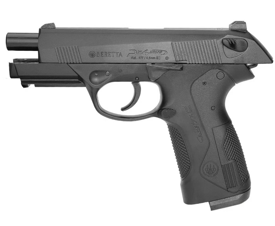 Pistola De Pressão Co2 Beretta Px4 Storm Com Blowback 4,5mm + Co2 + BBs + Chumbinho + Tapete Manutenção