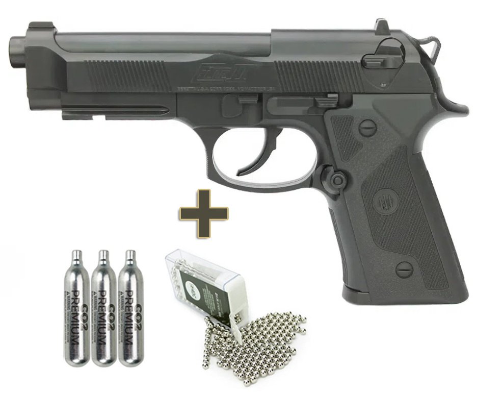 Pistola Pressão Co2 Beretta 92 Elite Ii Umarex 4,5mm + Co2 + BBs
