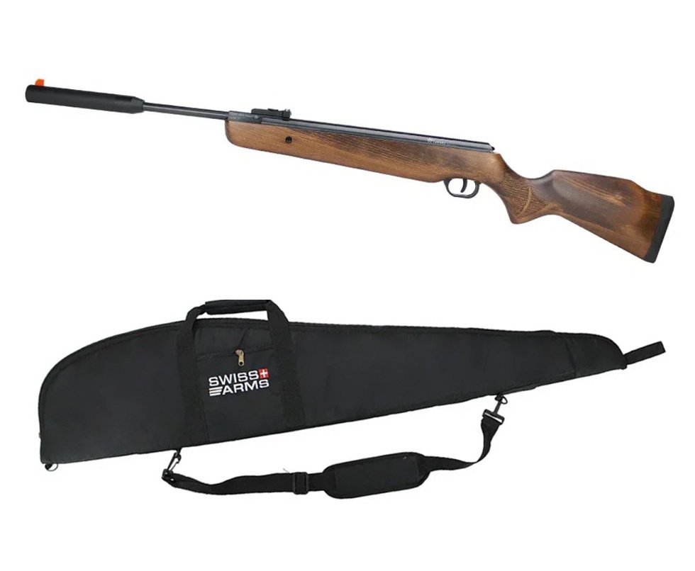 Carabina De Pressão Cometa New Fenix 400 Compact com Supressor 4.5mm  + Capa Swiss Arms