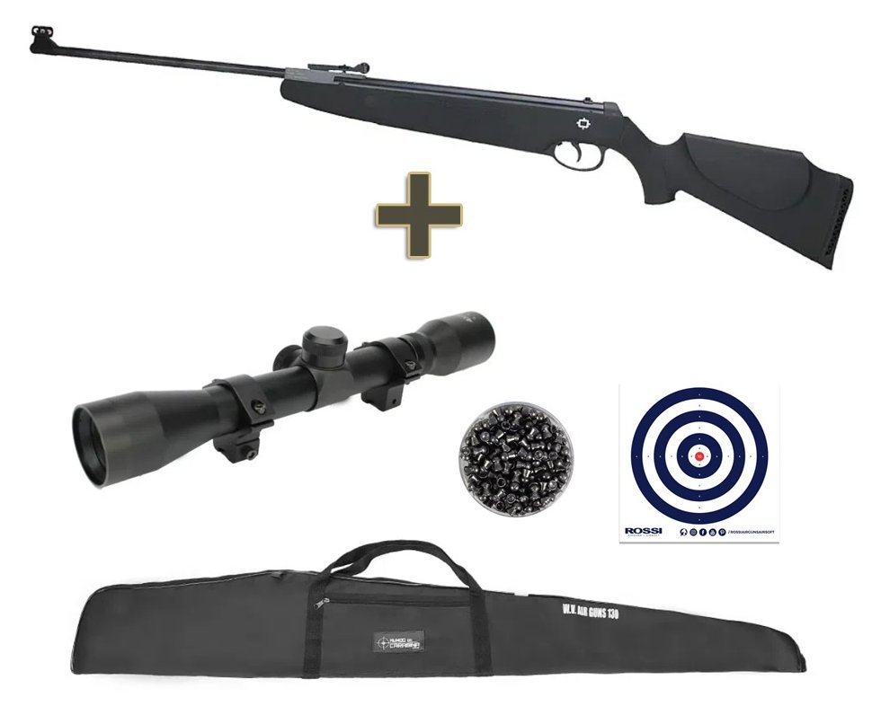 Carabina de Pressão Norica Dragon 4,5mm - Norica + Luneta + Capa + Chumbinho + Alvos