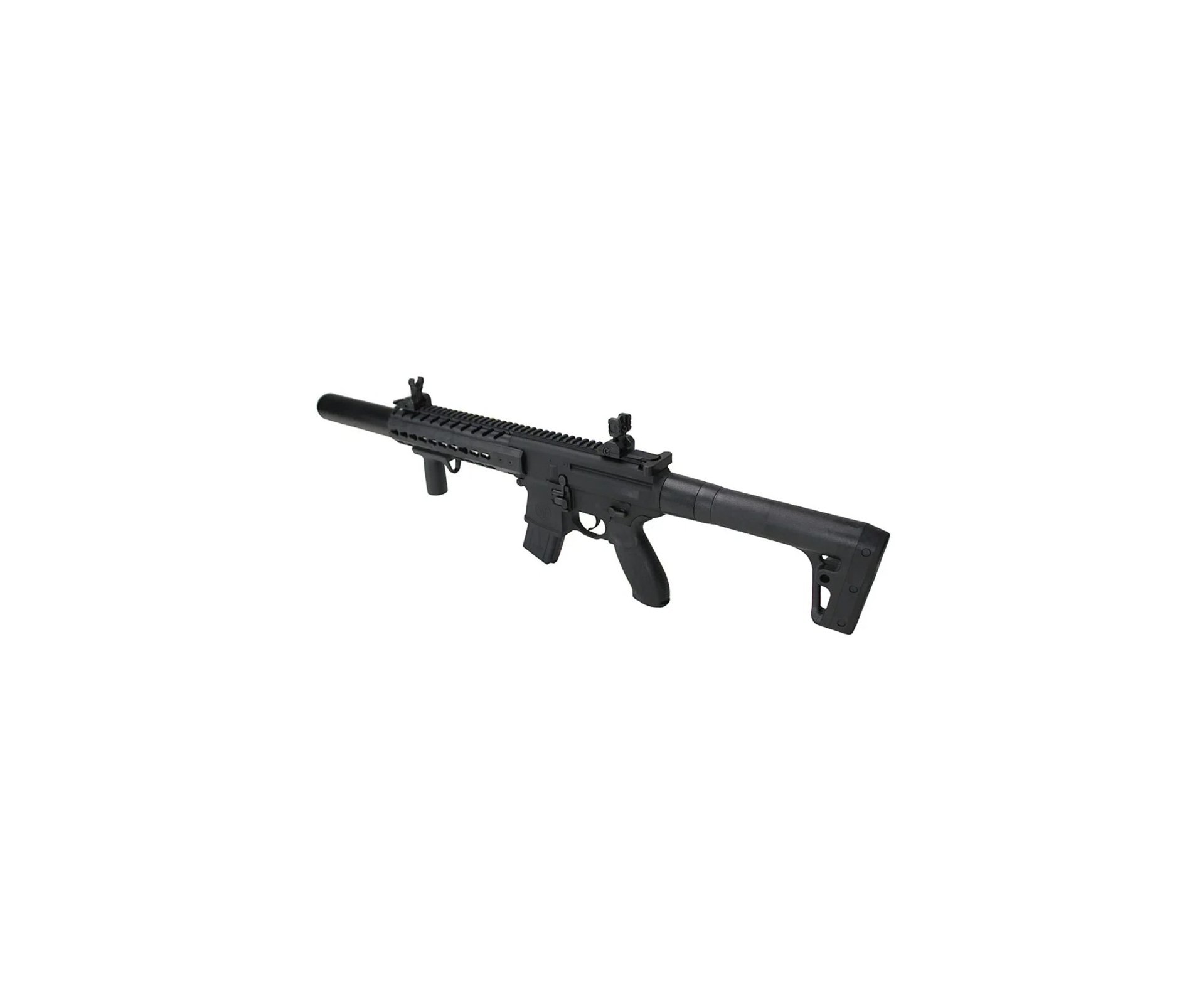 Rifle de Pressão CO2 SEMI-AUTO Sig Sauer MCX 30 BK 4,5mm Chumbinho + Case Rigido + Alvos + 2CX de Chumbo + Óleo de silicone