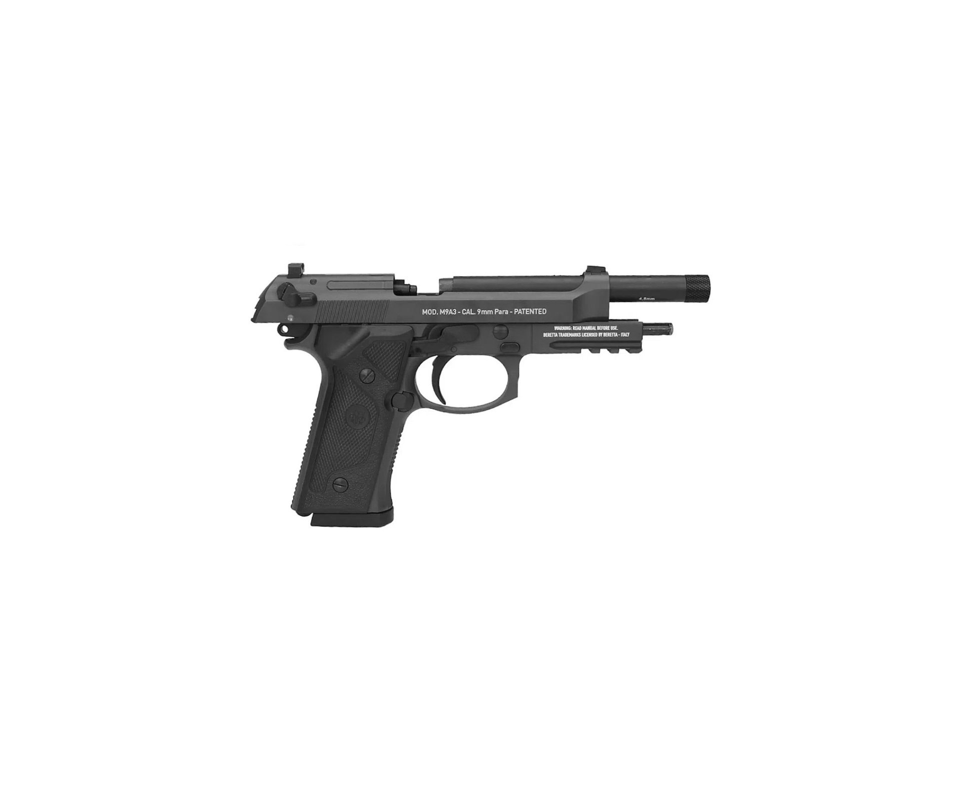Pistola de Pressão CO2 Beretta M9A3 FM Blowback 4.5 Gray/Black Umarex + Co2 + BBs + Óleo de silicone + Tapete + Case