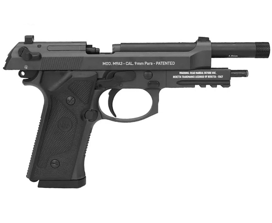 Pistola de Pressão CO2 Beretta M9A3 FM Blowback 4.5 Gray/Black Umarex + Co2 + BBs