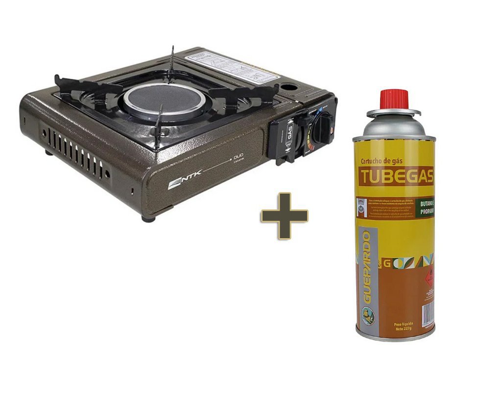 Fogareiro Duo Ceramik - Nautika + 01 Refil Tube Gás 227 Gr - Guepardo