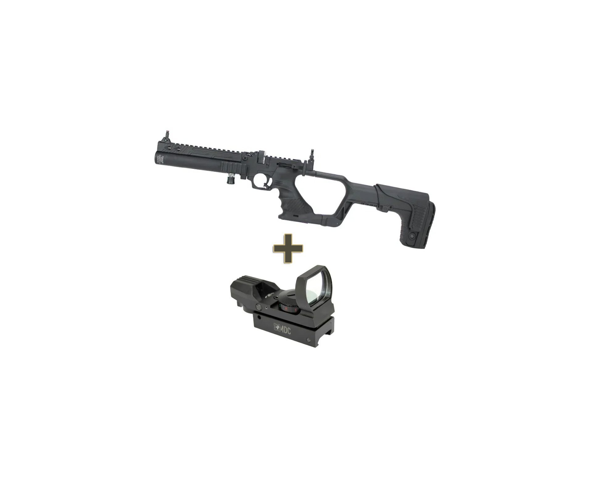 Pistola de Pressão PCP Hatsan AIR JET 1 Cal 5.5 - Rossi + Red Dot