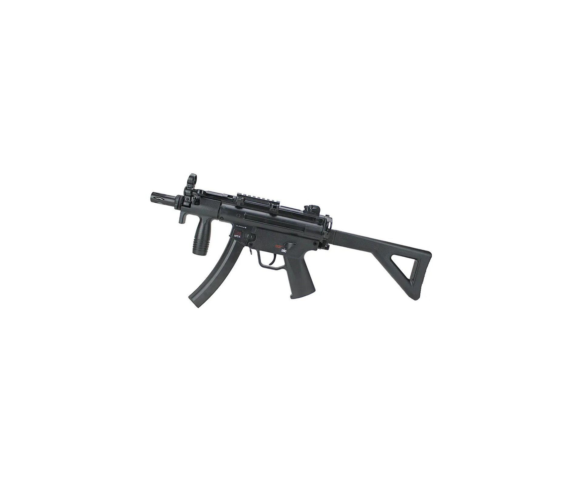 Rifle de Pressão CO2 HK MP5 K-PDW Blowback 4.5 + Co2 + BBS + Red Dot