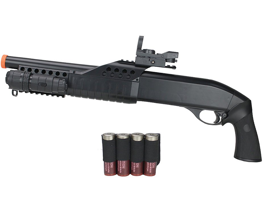 Shotgun de Airsoft Pistol Grip Pump Action M180 B2 Spring 6mm - AGM