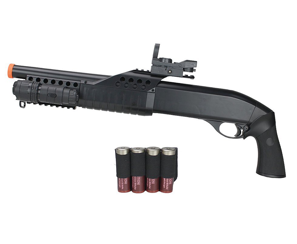Shotgun de Airsoft Pistol Grip Pump Action M180 B2 Spring 6mm - AGM