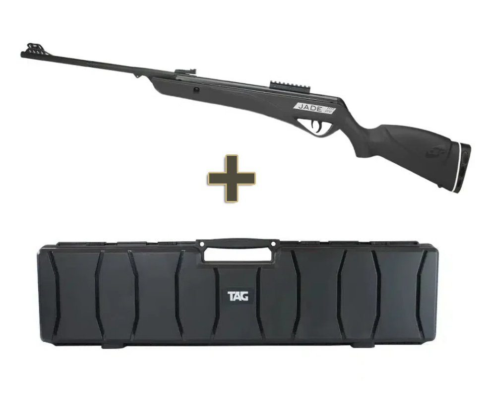 Carabina Pressão Cbc Jade Pro Preta Cal 5.5mm + Case Plano