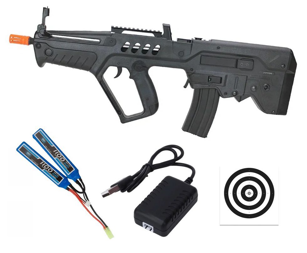 Rifle de Airsoft AEG Tavor IWI TAR-21 Explorer T21 Black 6mm - S&T + Bateria + Carregador