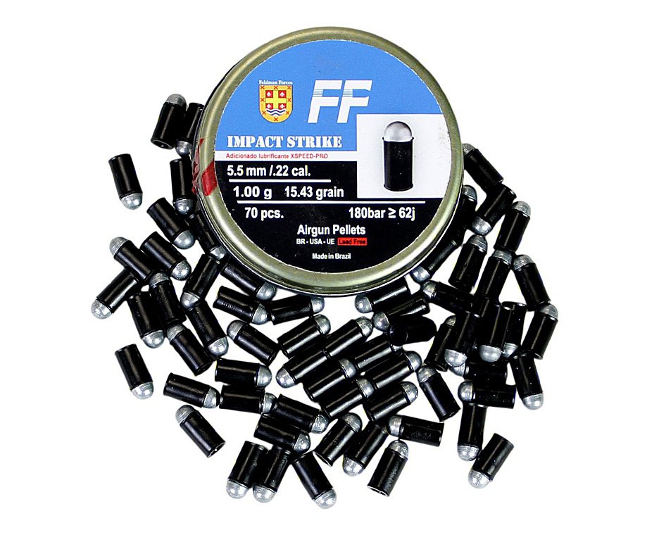 Chumbinho FF Impact Strike 15.43g 5,5mm alta penetração 70und - FF Fire Feldman