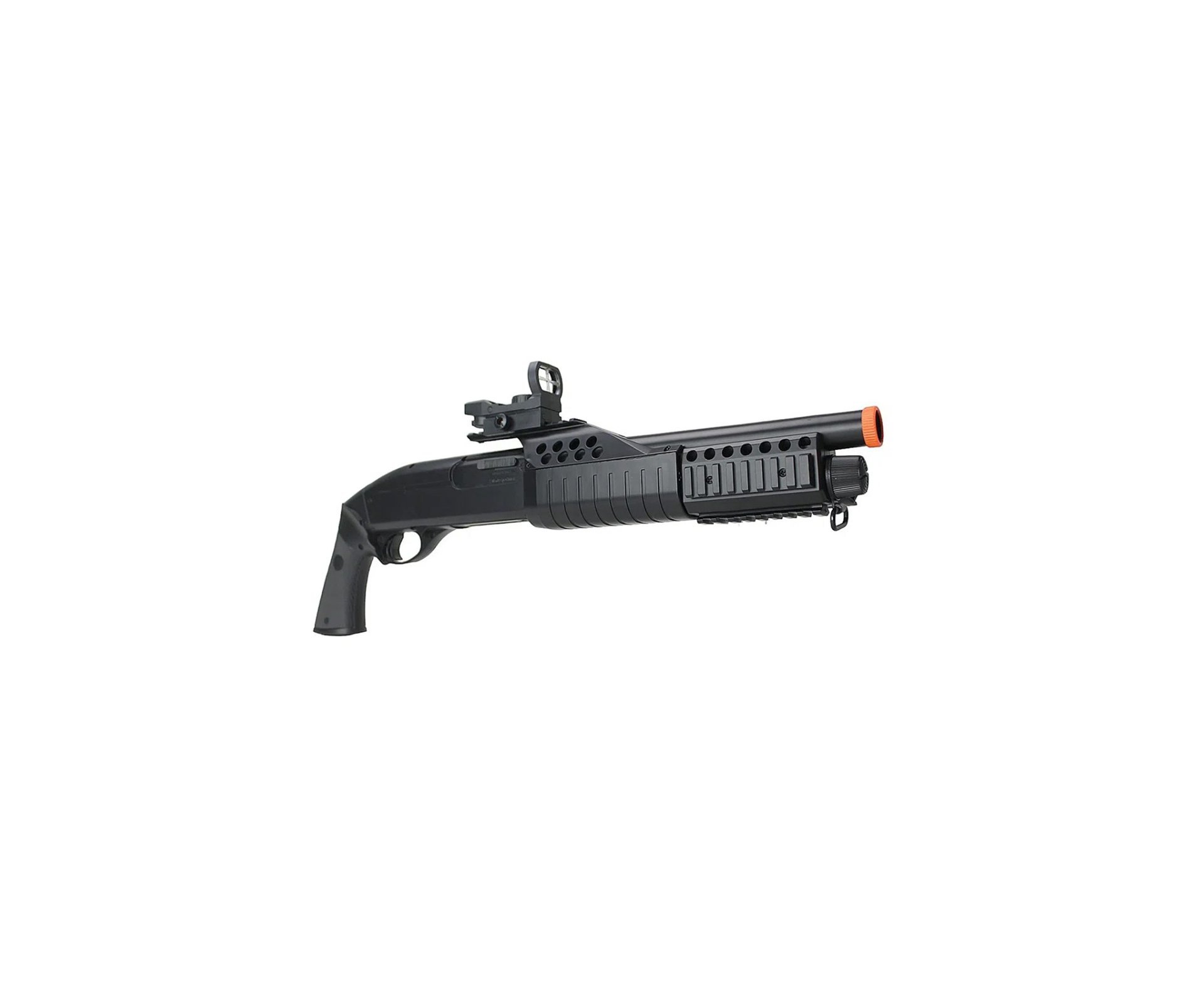 Shotgun de Airsoft Pistol Grip Pump Action M180 B2 Spring 6mm - AGM + Óleo + BBS + Capa