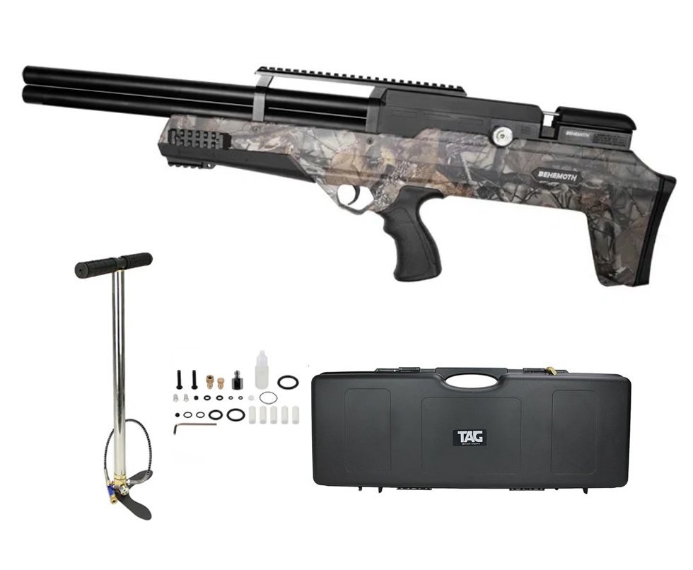 Carabina de Pressão PCP Behemoth PS-R2-SF 5,5mm Camuflada - Nova Vista + Case + Bomba