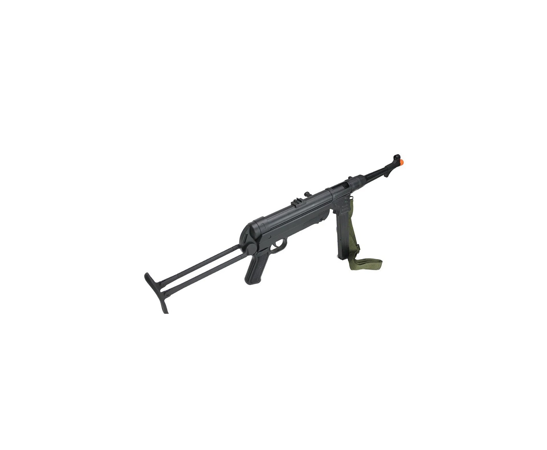 Rifle Sub Metralhadora de Airsoft AEG MP40 Full Metal Black - AGM + Bateria + Carregador + BBS + Capa