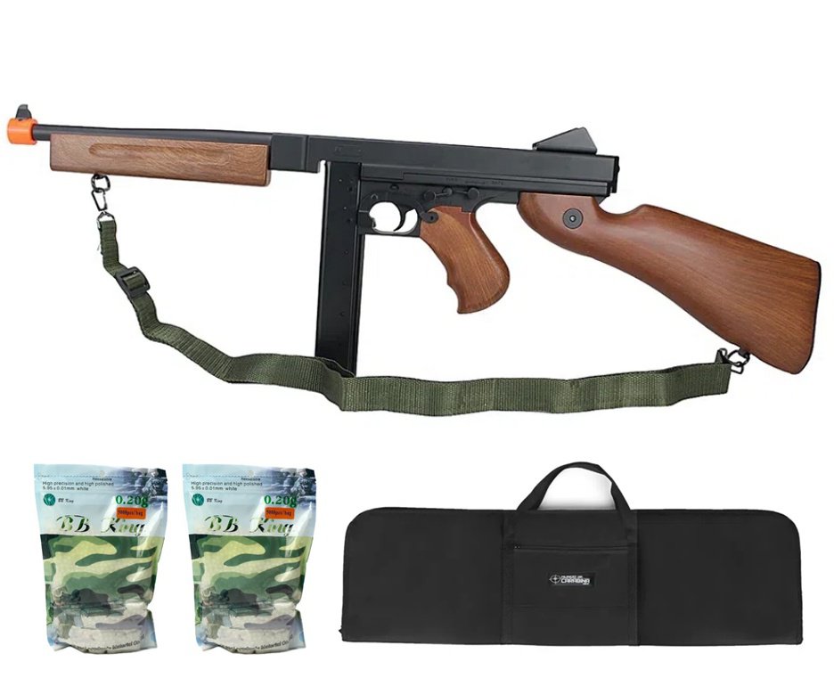 Rifle de Airsoft AEG Cyma Thompson CM033 6mm - Cyma + BBS + Capa