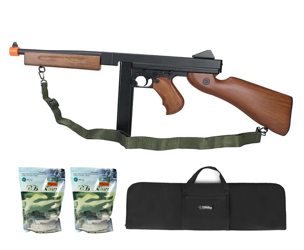 Rifle de Airsoft AEG Cyma Thompson CM033 6mm - Cyma + BBS + Capa
