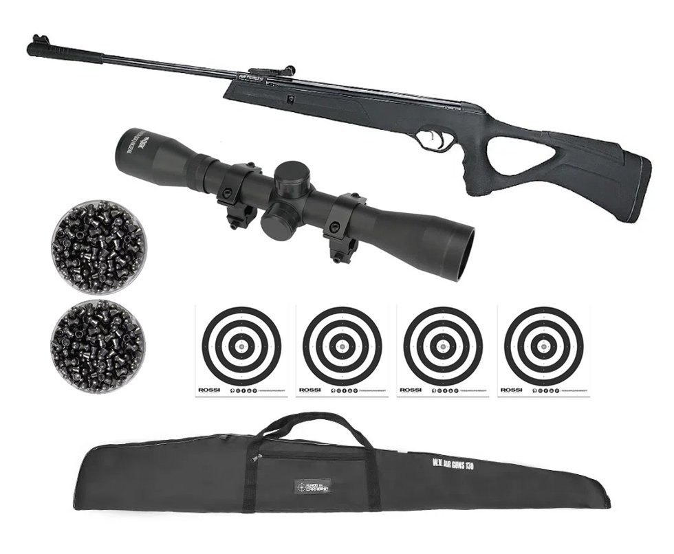 Carabina de Pressão Artemis GR800S Blade Gás Ram 60kg 4.5 + Luneta 4x32 + Capa + Chumbos + Alvos