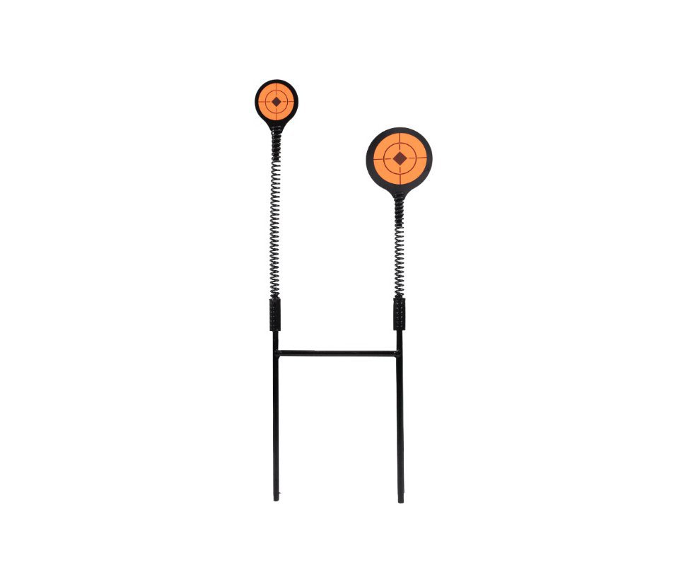 Alvo Metalico Duplo com Mola para carabinas pressão e airsoft - Rossi