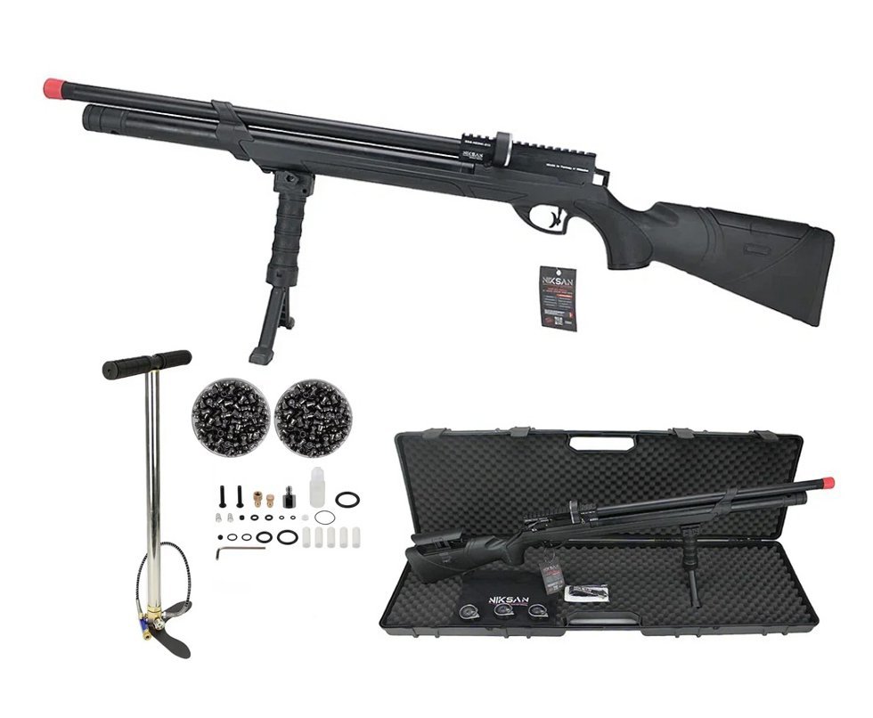 Carabina de Pressão PCP NKS Archero S 5,5mm - Niksan Defense + Bomba + Chumbos