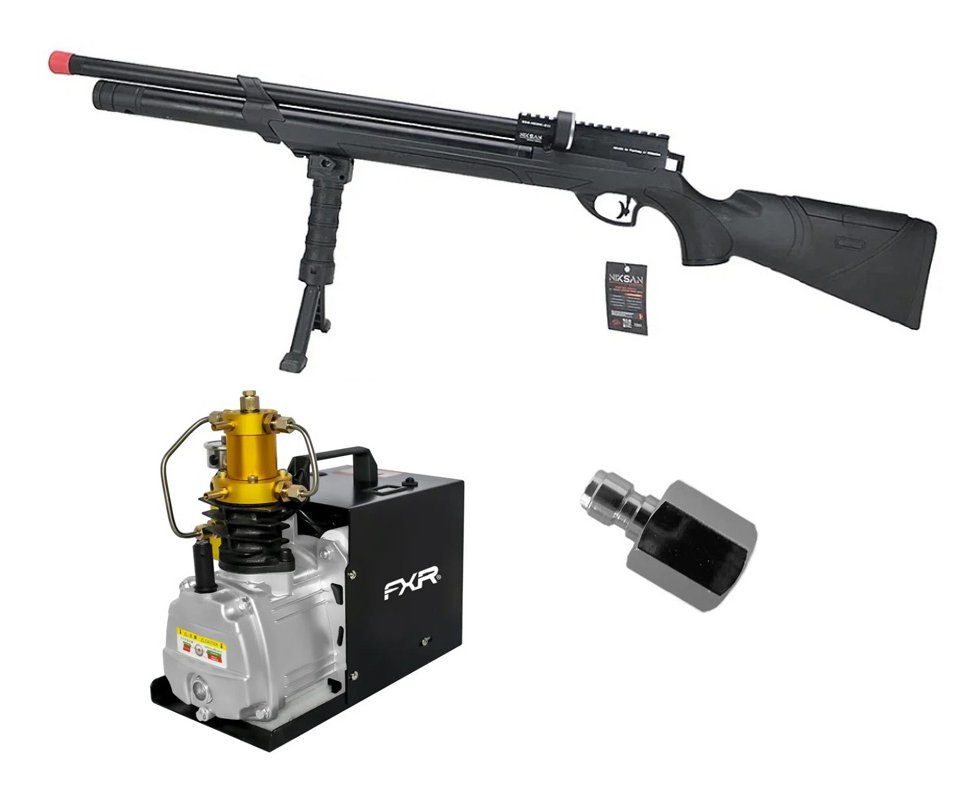 Carabina de Pressão PCP NKS Archero S 5,5mm - Niksan Defense + Compressor 4500PSI 300Bar 110V
