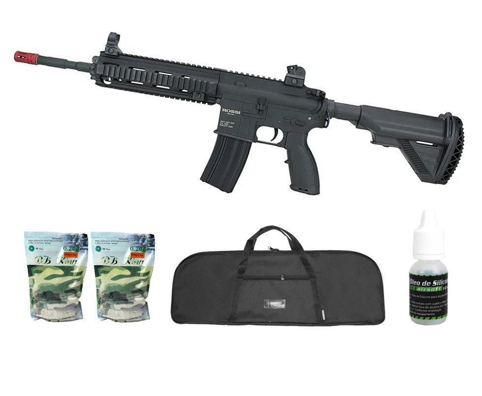 Rifle de Airsoft Neptune 416-L 6mm AEG - Rossi + BBS + Capa + Óleo