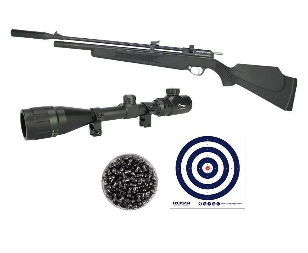 Carabina De Pressão PCP PR900S G2 Polímero 5,5 + Luneta 6-24x50 + Alvos + Chumbo
