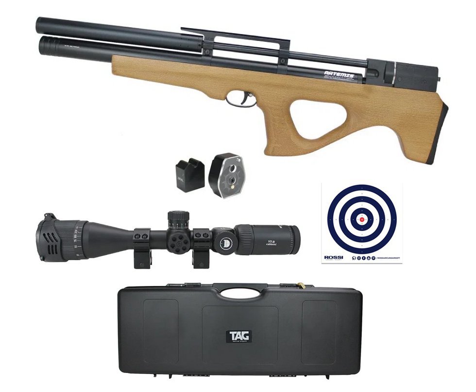 Carabina PCP Artemis P15 Killer Bull PUP 5.5 + Luneta 4-16×42+ Case + Alvos