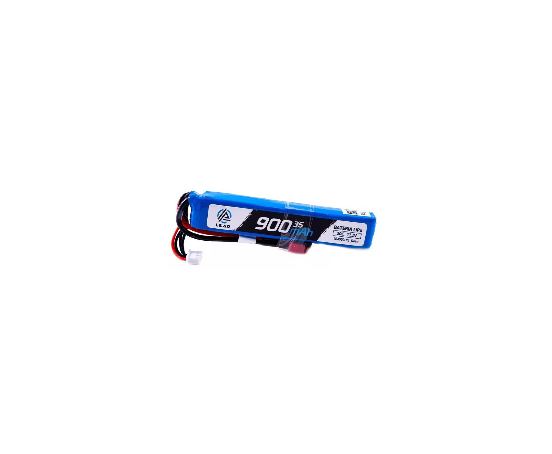 Bateria Lipo 11.1V/3S (1pack) - 900mAh - 20C/40C Dean Airsoft - Leão Modelismo