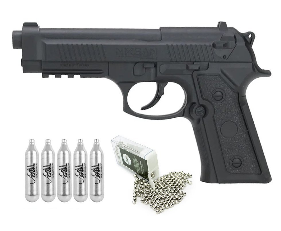 Pistola de Pressão CO2 Airguns CP92 4.5mm + Co2 + BBS