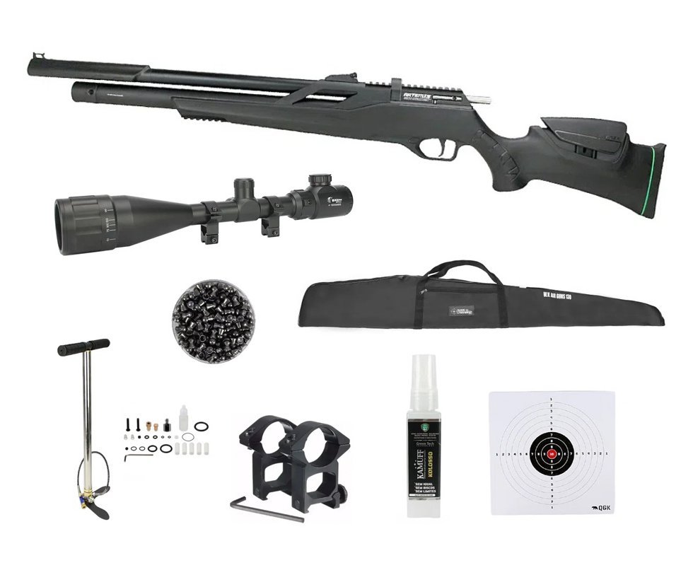 Carabina de Pressão PCP Artemis T-REX 5.5mm com Válvula Reguladora - Fixxar + Bomba + Luneta 6-24x50 + Capa + Chumbinho + Kamuff + Alvos