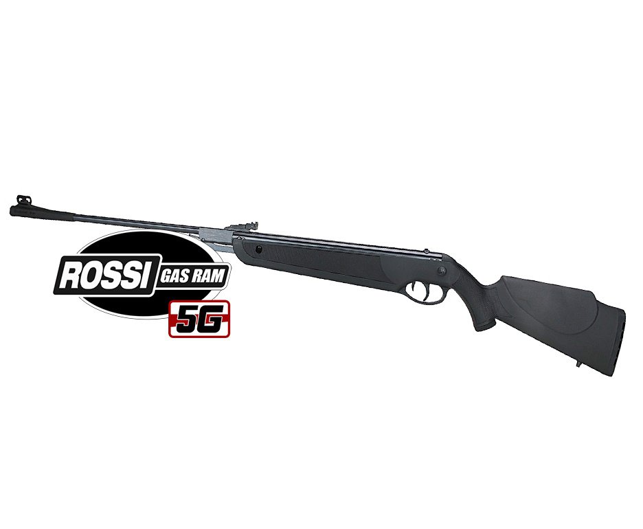 Carabina de Pressão Rossi Dione 5G Gás Ram 60kg 5,5mm + Alvos + Bandoleira + Chumbinho + Capa