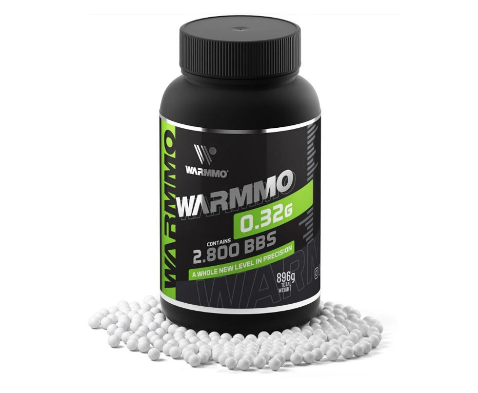 Esfera Munição Airsoft BBs Warmmo 0,32g 6,0mm Alta Performance com 2800 und